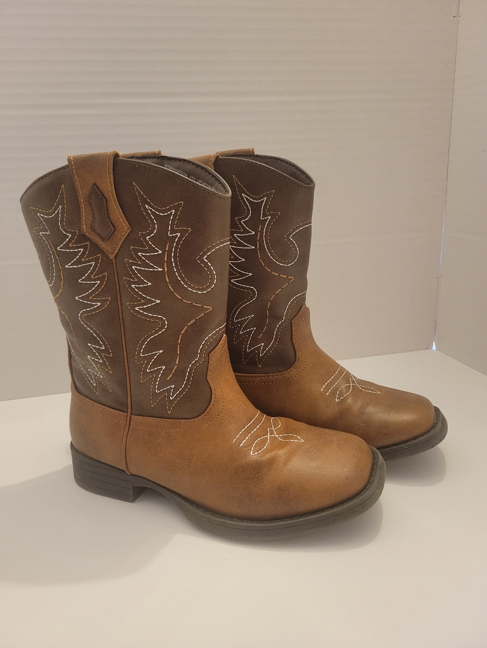wonder nation Brown Two-Tone Kids Western Boots